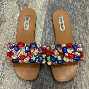 Steve Madden jeweled slides